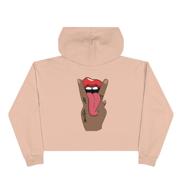 Crop hoodie logo on the back